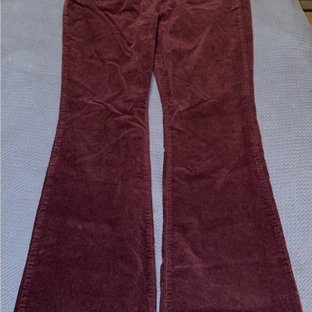 ana Burgundy Flare Corduroy Jeans size 18